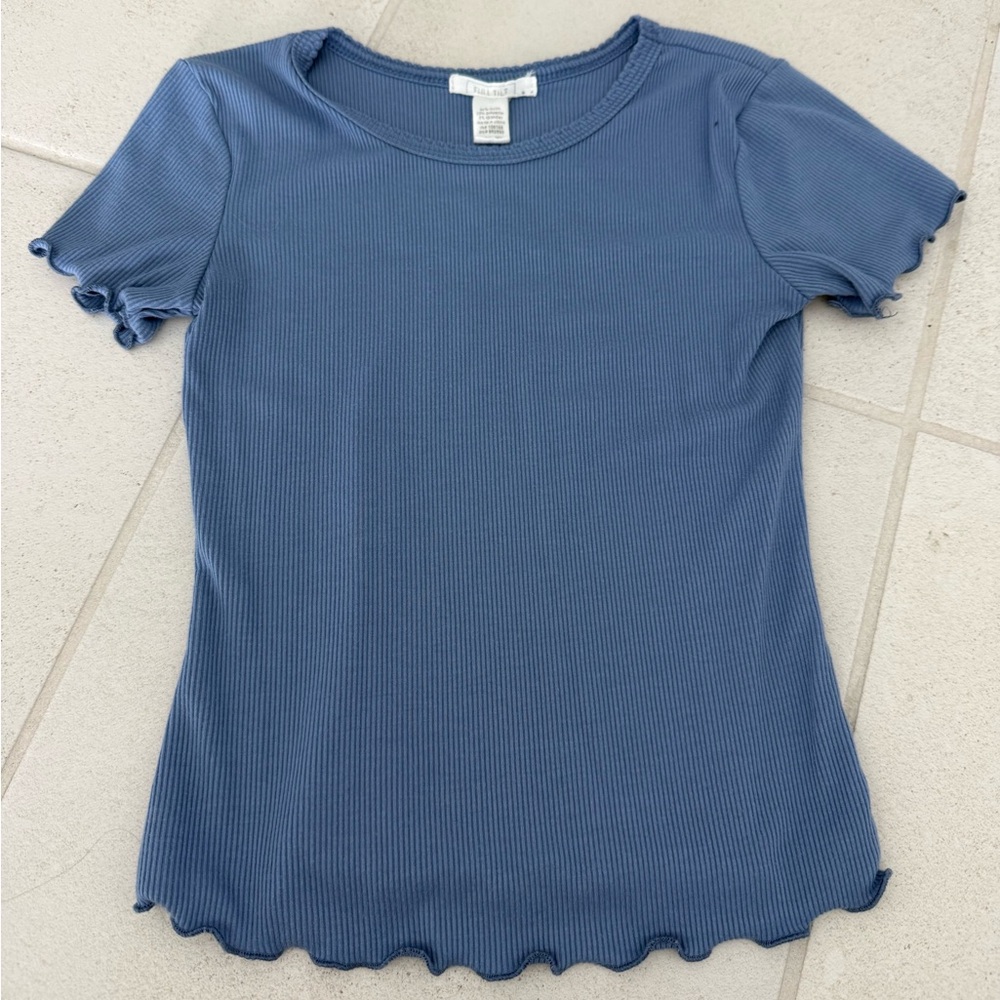 Ribbed Short Sleeve Tee